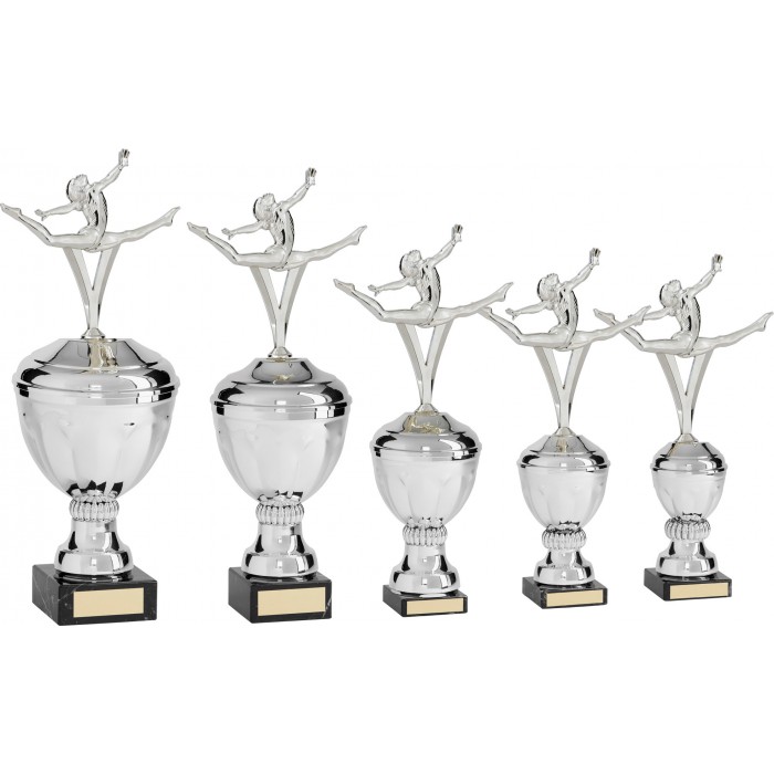 GYMNASTICS/DANCE/CHEERLEADING METAL TROPHY  - AVAILABLE IN 5 SIZES